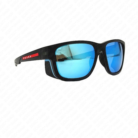 Prada Linea Rossa Sport PS 07WS 13C08R 59mm Grey Rubber Transparent Sunglasses - Picture 8 of 13